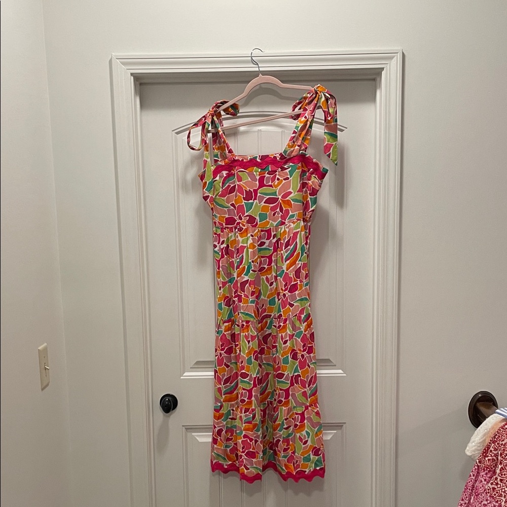 Umgee Vibrant Pink and Green Dress from AVARA